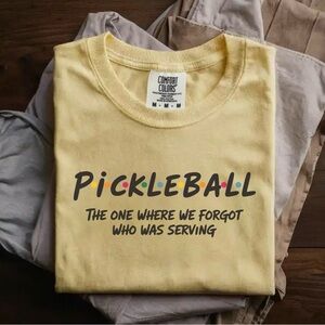 Comfort Colors Yellow Pickleball Tee